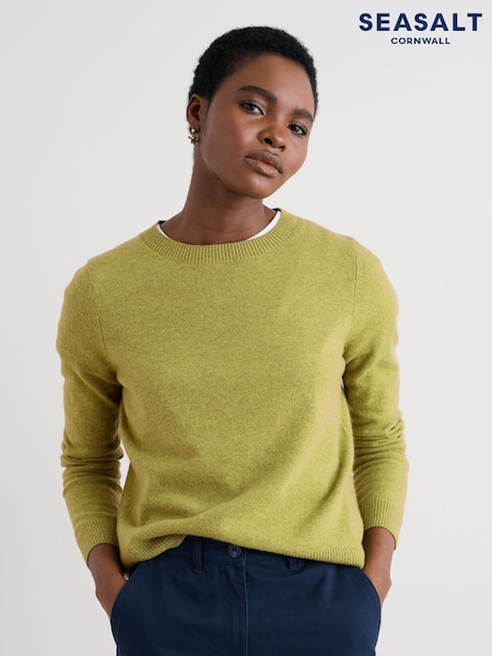 Seasalt Cornwall Green Dark Greeb Rocks Jumper (W88001) | £66