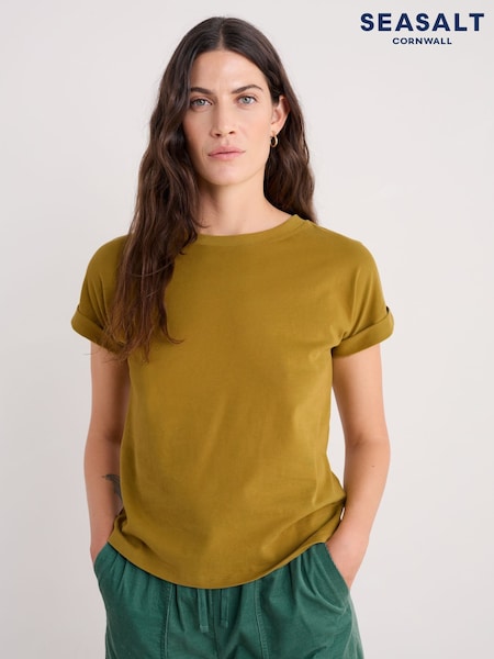 Seasalt Cornwall Yellow Porthzennor T-Shirt (W88014) | £28