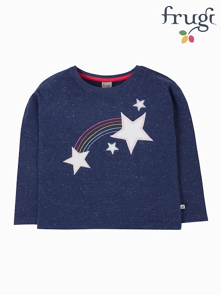 Frugi Blue Beau Nepp Circular Top (W88096) | £22 - £24