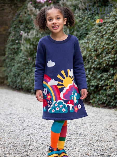 Frugi Blue Kari Dress (W88116) | £36 - £38