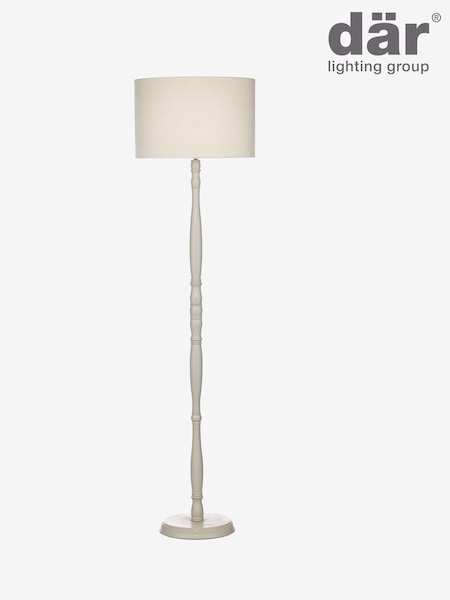 Dar Lighting Matt Cream Dunlop Floor Lamp (W88431) | £150