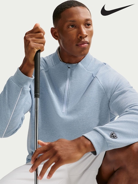 Nike Work Blue Therma-FIT PAR5 Golf Quarter Zip Top (W88656) | £80