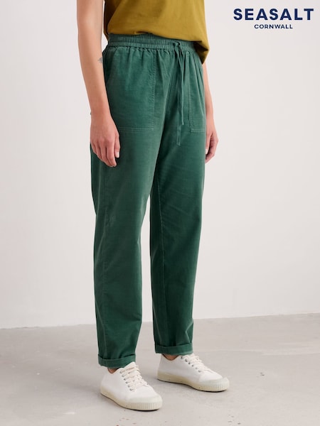 Seasalt Cornwall Green Petite Dayby Cord Trousers (W88745) | £66