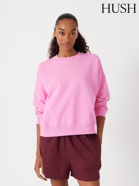 Hush Pink Relaxed Cotton Sweatshirt (W88764) | £0