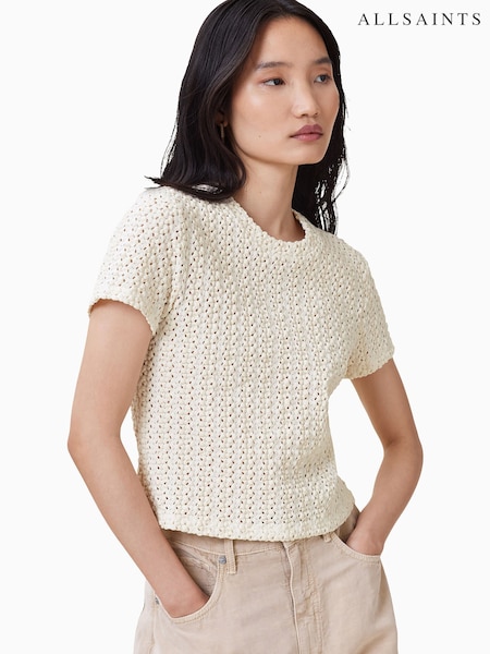 AllSaints White Karma Stevie T-Shirt (W88807) | £59