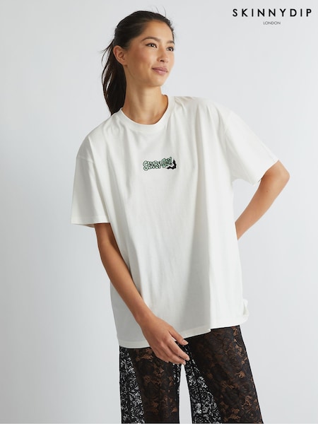Skinnydip White Scooby-Doo x Skinnydip Where Are You? Poster T-Shirt (W89054) | £24