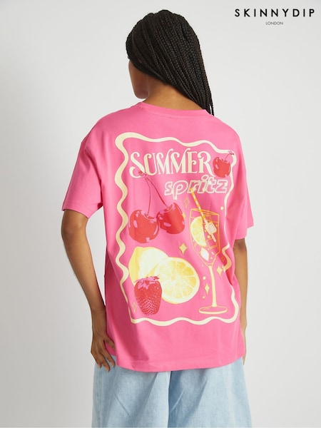 Skinnydip Pink Summer Spritz T-Shirt (W89072) | £24