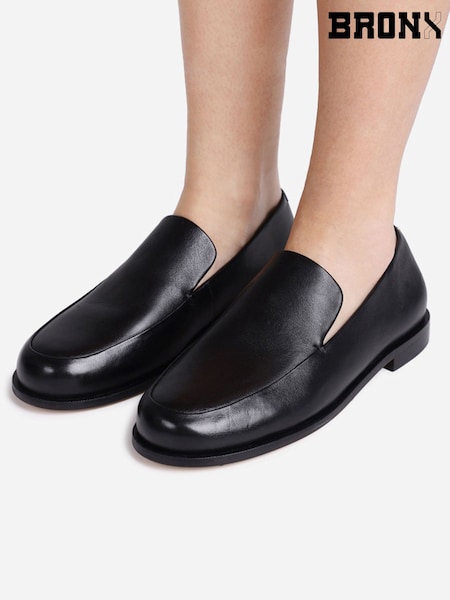 Bronx Black Noa-quinn Leather Loafers (W89129) | £120