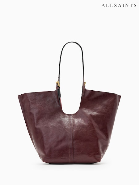 AllSaints Red Ara Shine Tote (W89308) | £229
