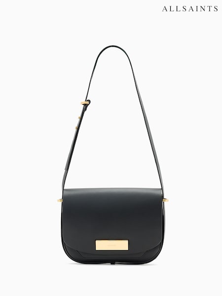 AllSaints Black Etta Satchel Bag (W89309) | £279