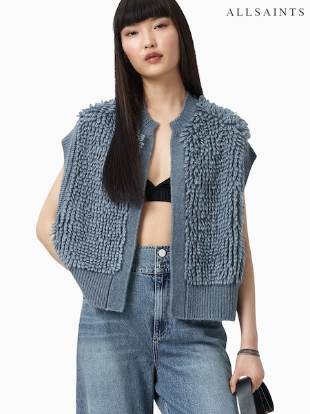 AllSaints Blue Elias Gilet (W89331) | £199
