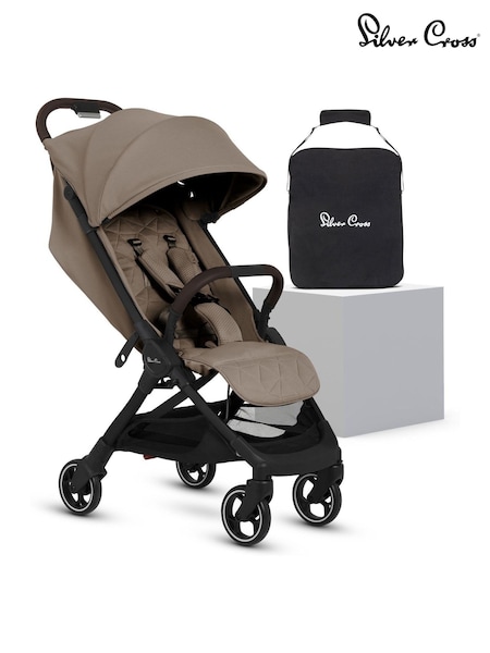 Silver Cross Brown Clic 2 Compact Stroller with Travel Bag (W89376) | £295