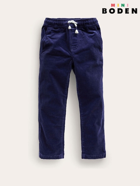 Boden Blue Slim Pull-on Trousers (W89556) | £27 - £32