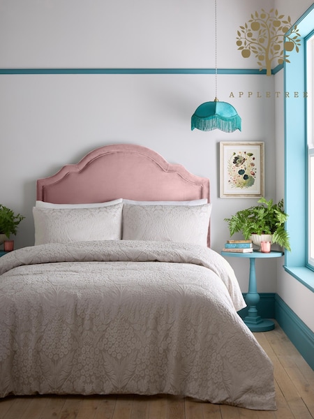 Appletree Stone Toria Jacquard Duvet Cover Set (W90043) | £60 - £80