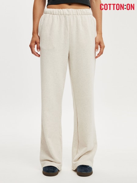 Cotton On Natural Classic Fleece Wide Leg Joggers (W90125) | £0