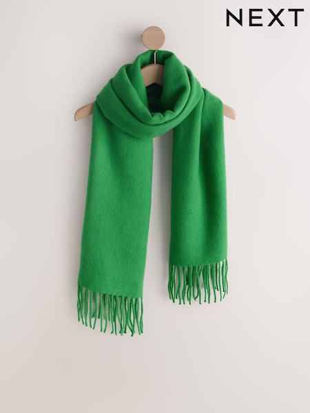 Green Midweight Wool Blend Scarf (W90158) | £26