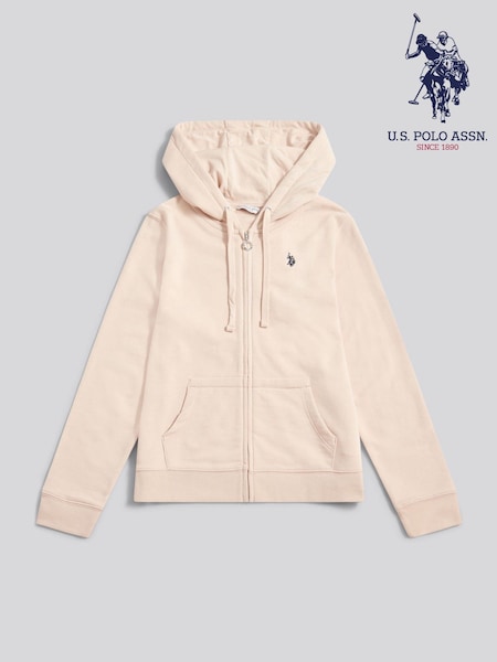 U.S. Polo Assn. Grey Womens Double Horsemen Zip Through Sweatshirt (W90262) | £0
