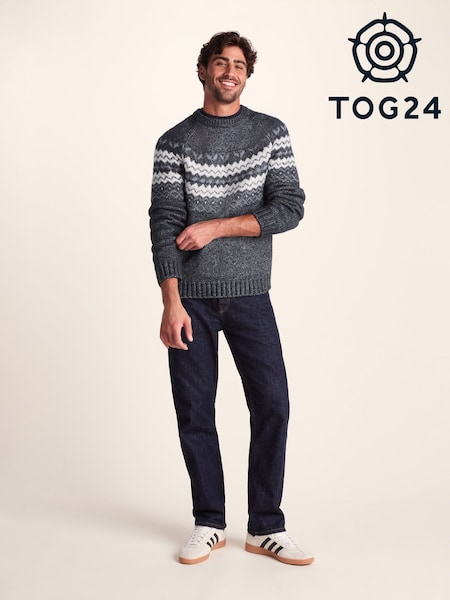 Tog 24 Blue Mens Michael Knitted Jumper (W90323) | £55