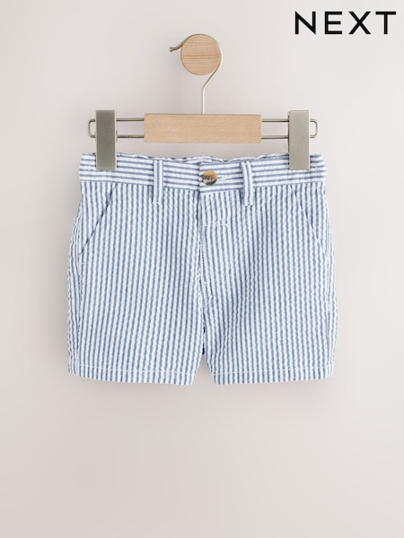 Blue/White Stripe Chino Shorts (3mths-7yrs) (W90596) | £7 - £9