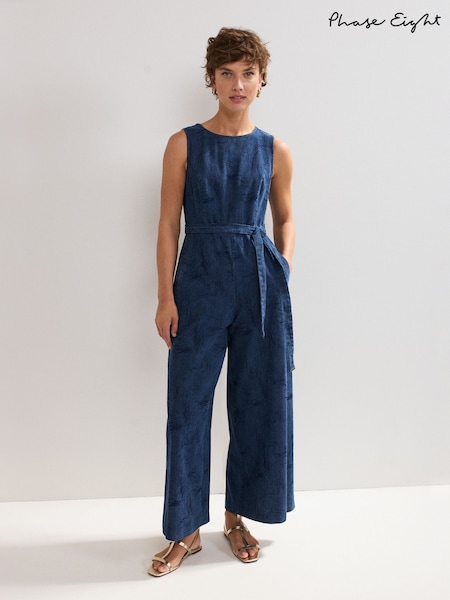 Phase Eight Blue Marta Jumpsuit (W91269) | £129
