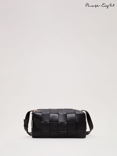 Phase Eight Black Woven Cross-Body Bag (W91275) | £109