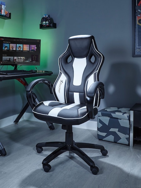 X Rocker Black Maverick Height Adjustable Office Gaming Chair Wit support (W91402) | £140