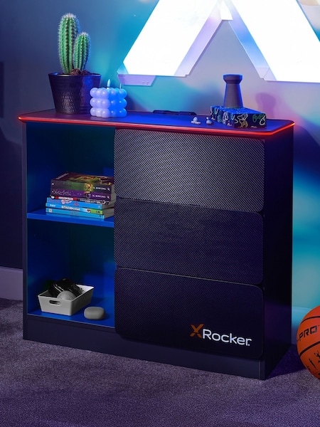 X Rocker Blue Carbon Tek Chest Of Drawers (W91404) | £150