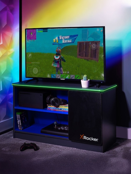 X Rocker Blue Carbon Tek TV Media Cabinet With Neo Fibre (W91412) | £140