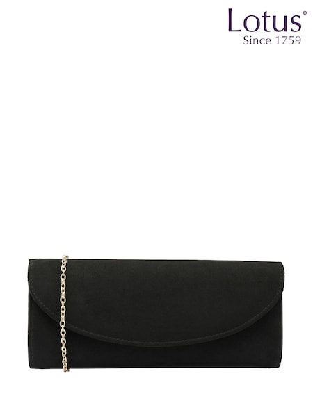Lotus Black Clutch Bag with Chain (W91474) | £50