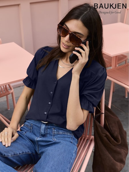 Baukjen Noa Classic Short Sleeve Blouse (W91478) | £99
