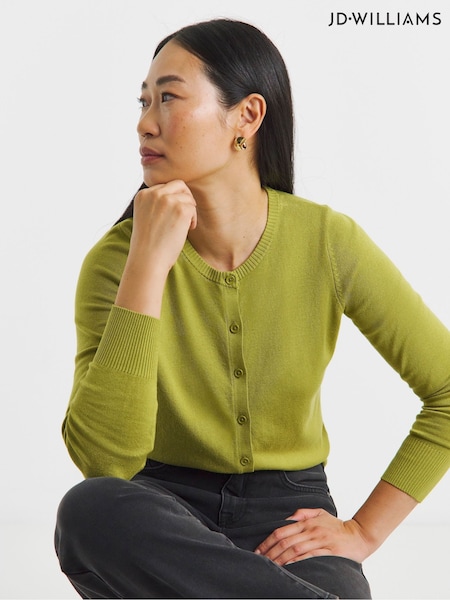 JD Williams Green Crew Neck Cardigan (W91502) | £22