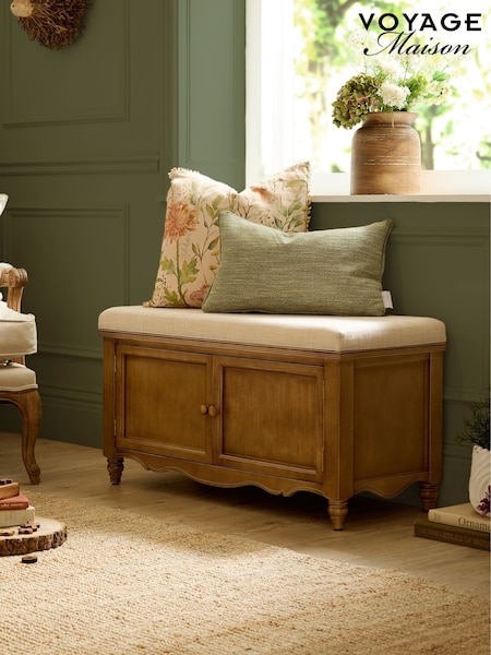 Voyage Maison Oak Rosalie Wooden Stool (W91568) | £200