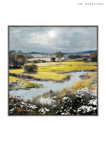 Art Marketing Green Grey Summer Splendour Wall Art (W91702) | £84
