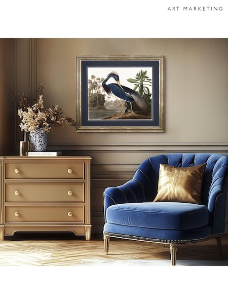 Art Marketing Blue Green Louisiana Heron Wall Art (W91712) | £135
