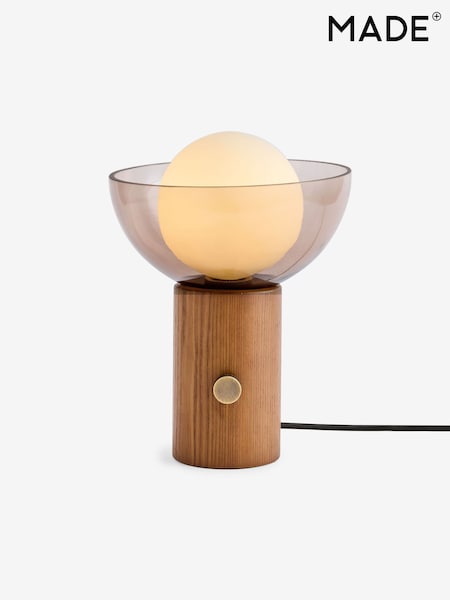 MADE.COM Dark Wood Layla Table Lamp (W91788) | £125