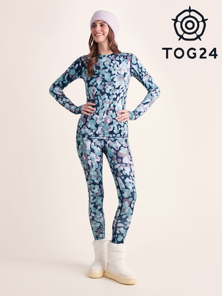 Tog 24 Blue Snowdon Thermal Base Layer Crew Neck Top (W91799) | £32