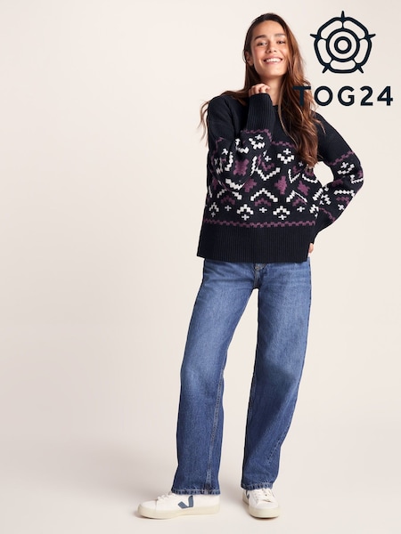 Tog 24 Blue Womens Tamara Knitted Jumper (W91804) | £49