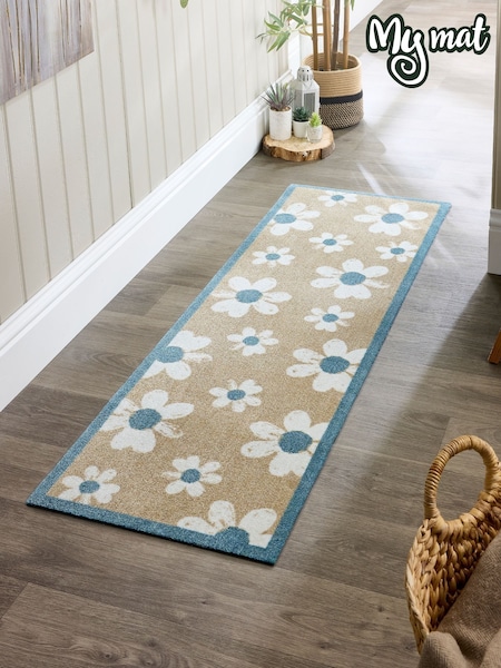 My Mat Beige Flower Home Runner (W92117) | £37