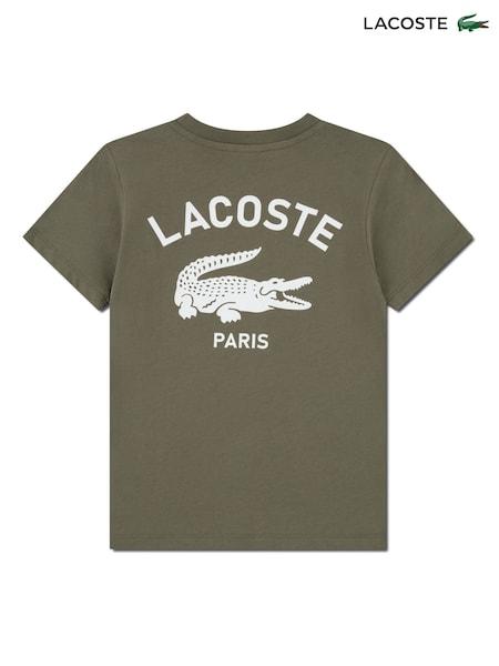 Lacoste Green Graphic Core Logo T-Shirt With Back Print (W92161) | £45