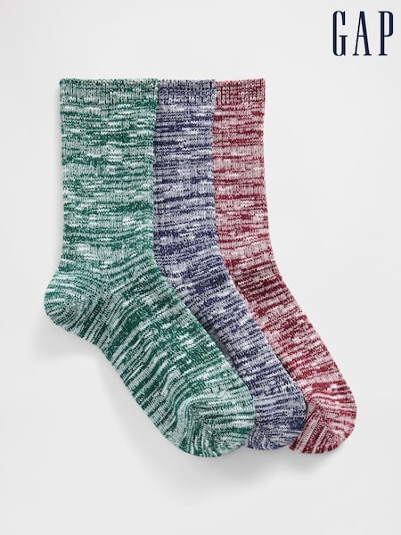 Gap Multi Marled Crew Socks 3 Pack (W92228) | £8