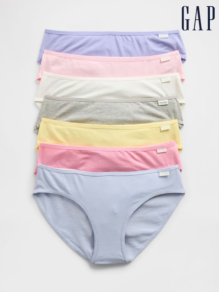Gap Multi Pastel Days-of-the-Week Bikini Briefs 7-Pack (W92235) | £25