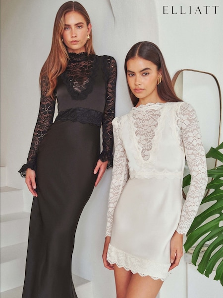 Elliatt Black Margot Long Sleeve Gown (W92471) | £270