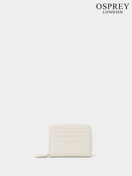 Osprey London Natural The Lyra Small Zip Leather Purse (W92510) | £49