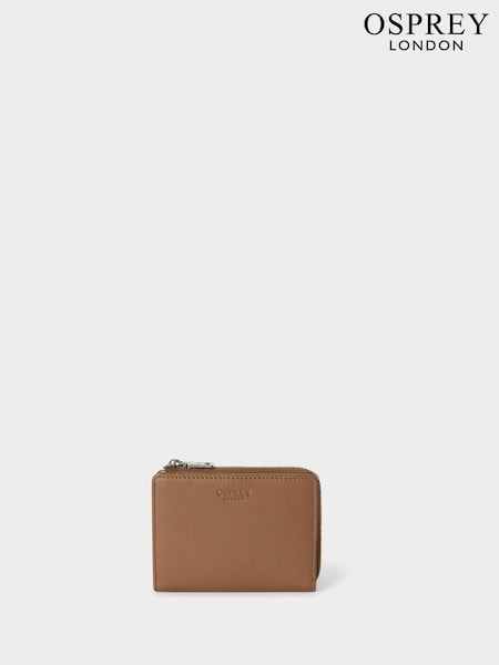 OSPREY LONDON Saddle Leather Kelso Mini Zip-Around Purse (W92536) | £0