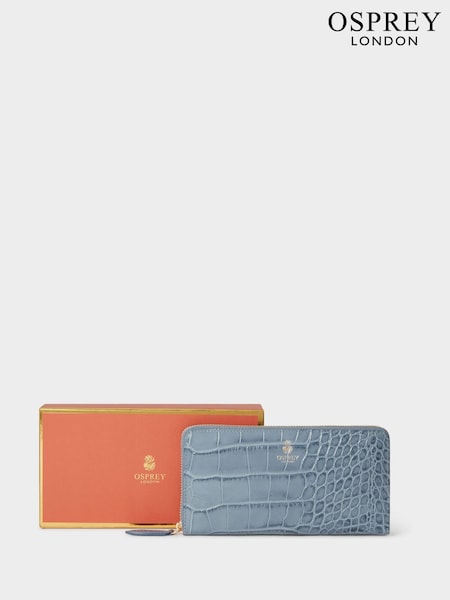 OSPREY LONDON Wentworth Italian Leather Large Zip Purse (W92554) | £0
