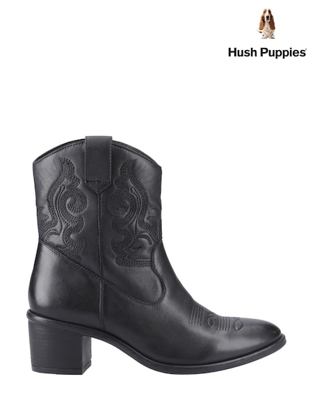 Hush Puppies Wynn Stitch Black Boots (W92598) | £115