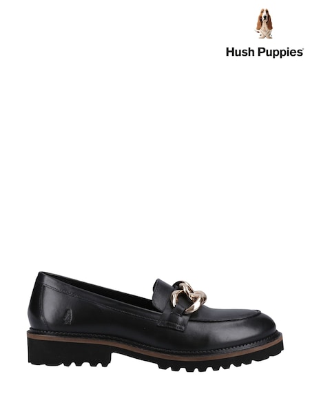 Hush Puppies Gianna Black Loafers (W92599) | £90