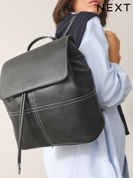 Black Stitch Front Backpack (W92754) | £35