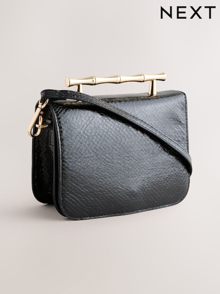Black Gold Hardware Top Handle Bag (W92787) | £36