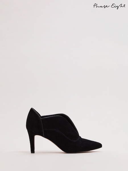 Phase Eight Black Split Front Boots (W93119) | £139